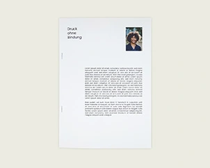 Lose Blätter mit Buchheftung geheftet