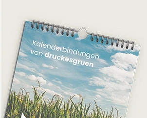 Hochformatiger Wandkalender - Drahtringbindung im Detail