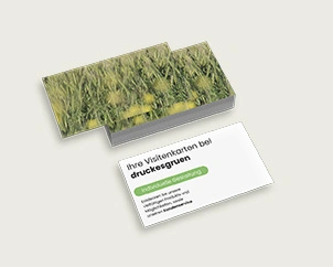 Stapel von Visitenkarten mit Beispiel-Druck