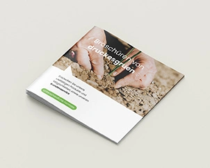 Broschüre mit Rückstichheftung im quadratischen Format