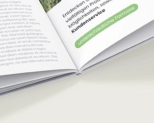 Nahaufnahme von Buchfalz