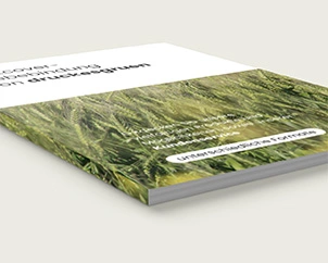 Klebebindung mit Softcover im Hochformat - Ecke im Detail